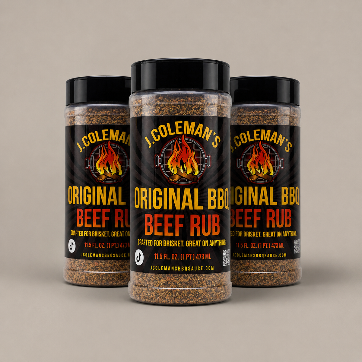 J. Coleman's BBQ Beef Rub Family Pack - three jars