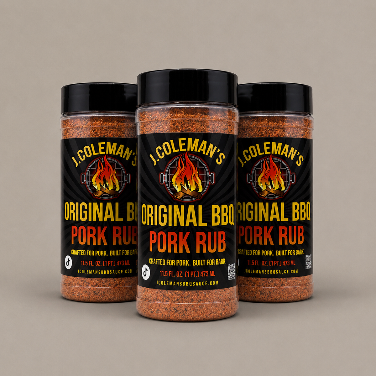 J. Coleman's BBQ Pork Rub Family Pack - three jars